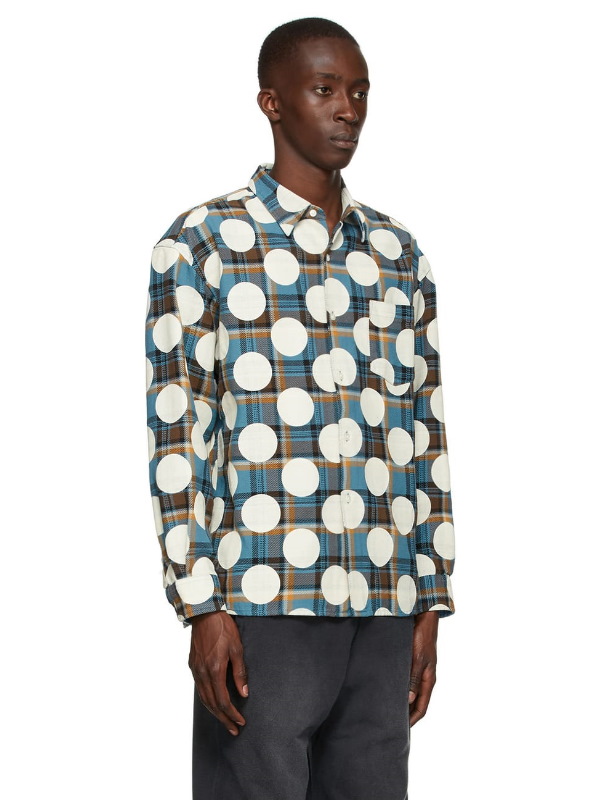 Рубашка Awake Polka Dot Flannel Shirt Blue