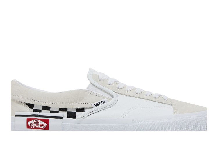 Кроссовки Vans Slip-On CAP 'White Black Checkerboard'