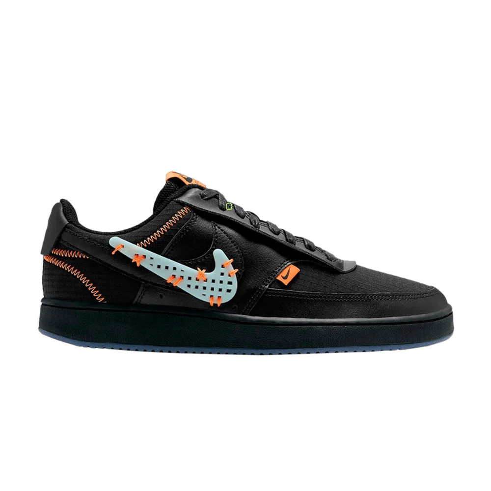 Krossovki-Nike-Court-Vision-Low-Premium-Black-Total-Orange