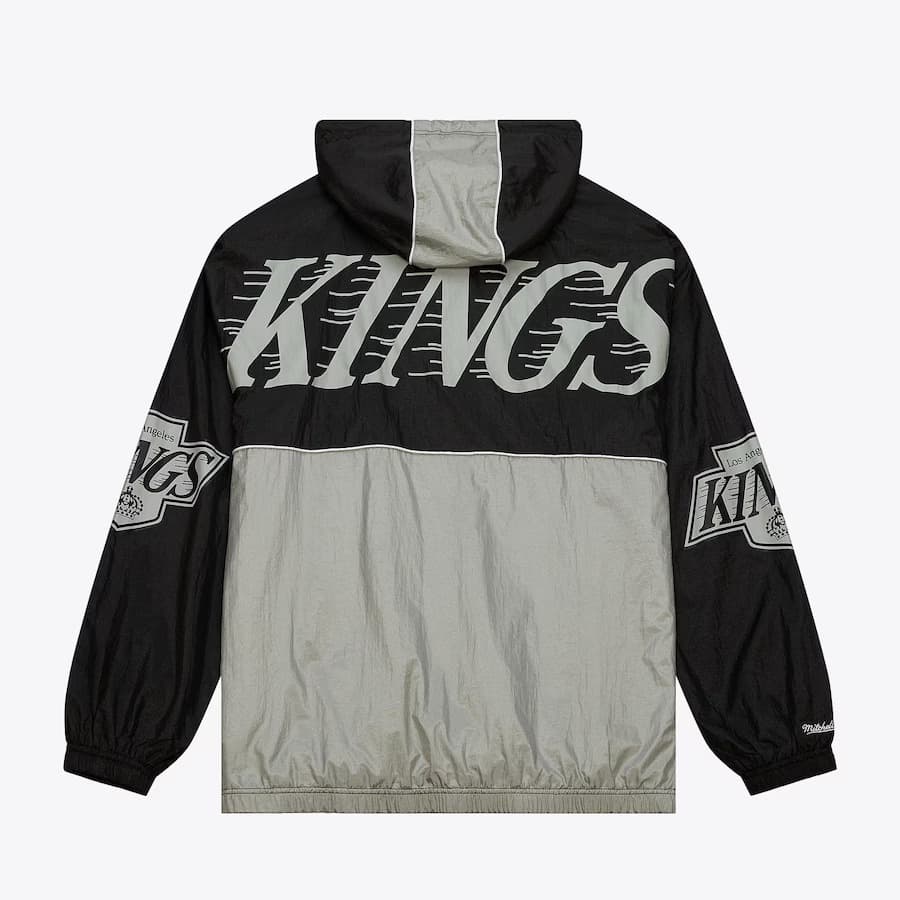 Анорак Mitchell & Ness Black Los Angeles Kings Team 2.0 Anorak Quarter-Zip Windbreaker Jacket