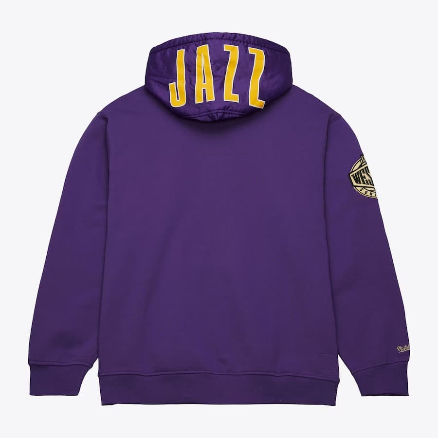 Худи Mitchell & Ness Purple Utah Jazz Team OG 2.0 Vintage Logo Fleece Pullover Hoodie