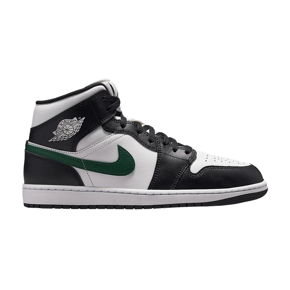 Кроссовки Air Jordan 1 Mid 'Black Gorge Green Summit White'