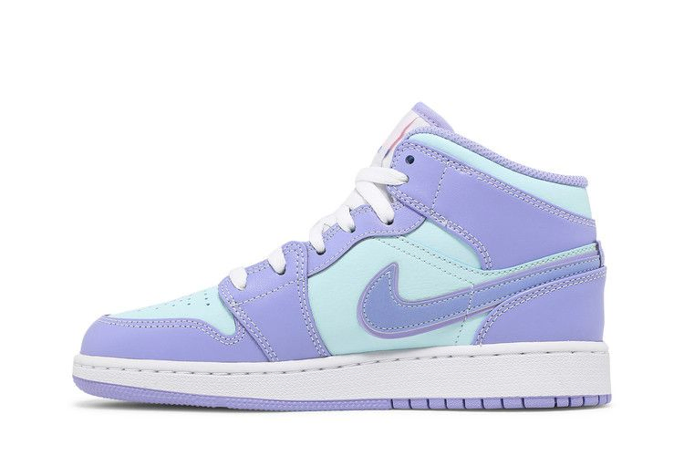 Кроссовки Air Jordan 1 Mid GS 'Purple Pulse'