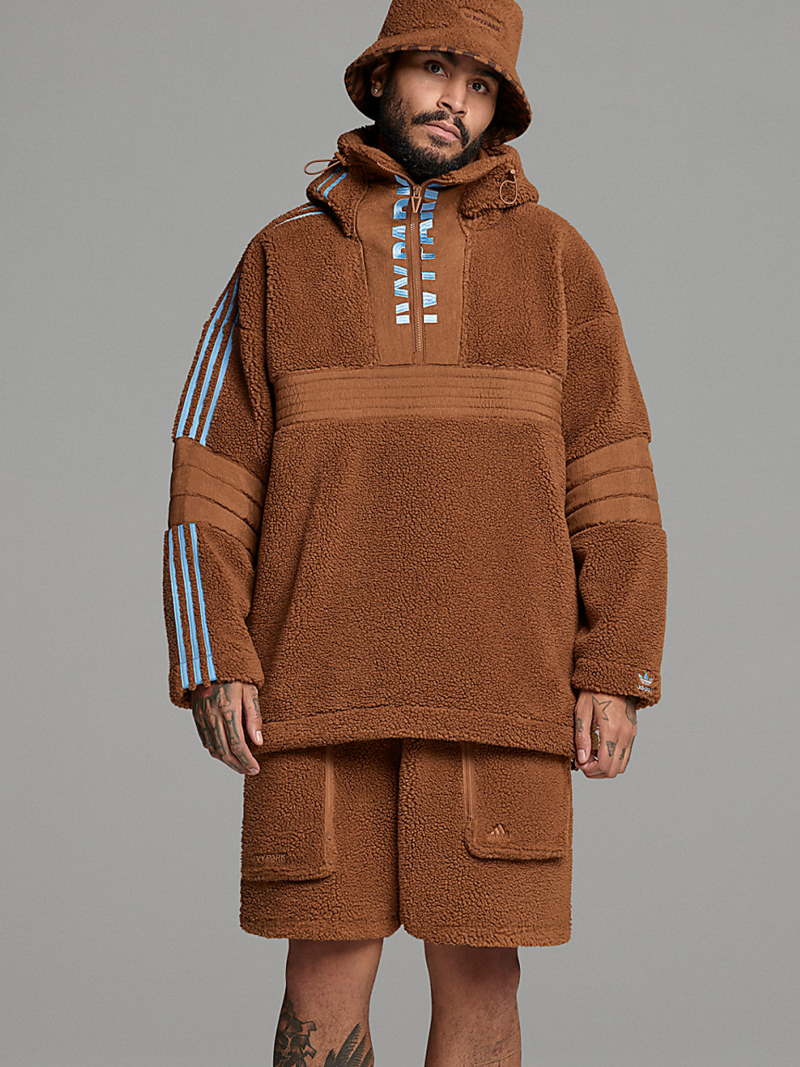 Худи adidas Ivy Park 1/2 Zip Branded Teddy Jacket (All Gender) Wild Brown