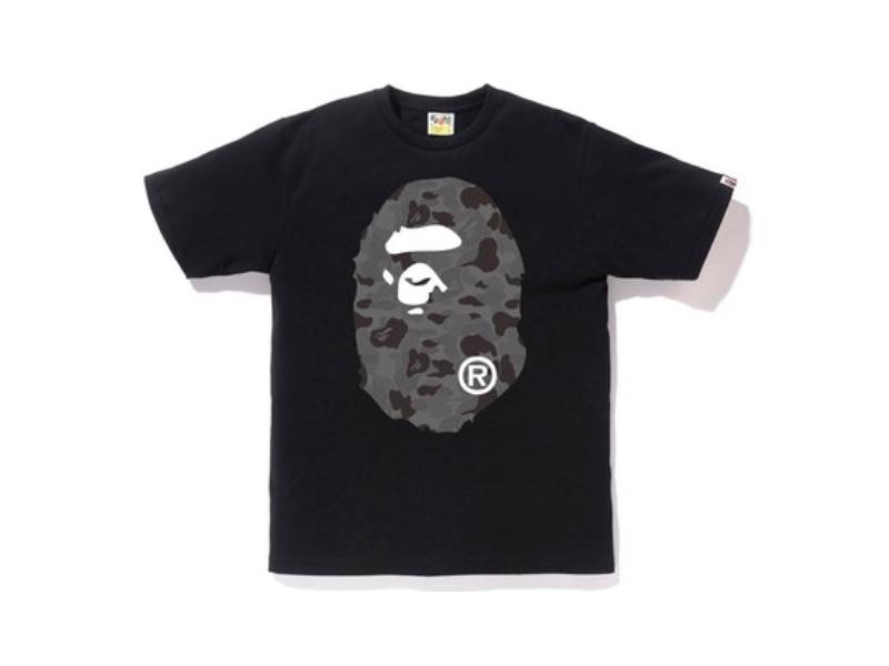 Футболка BAPE ABC Camo Big Ape Head Tee Black/Black