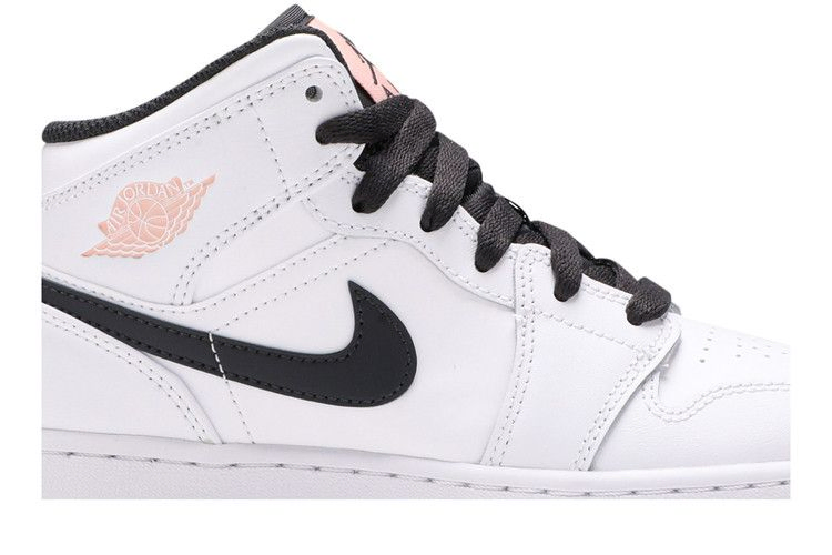 Кроссовки Air Jordan 1 Mid GS 'White Arctic Orange'
