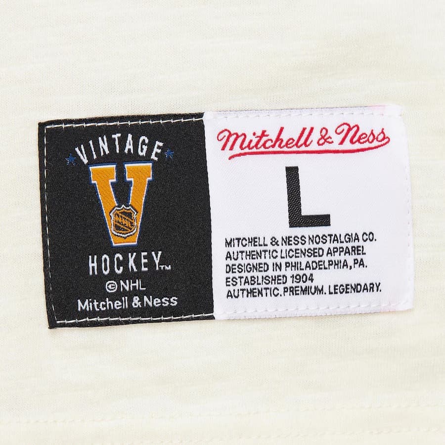 Лонгслив Mitchell & Ness Cream Anaheim Ducks Legendary Slub Vintage Logo Long Sleeve T-Shirt