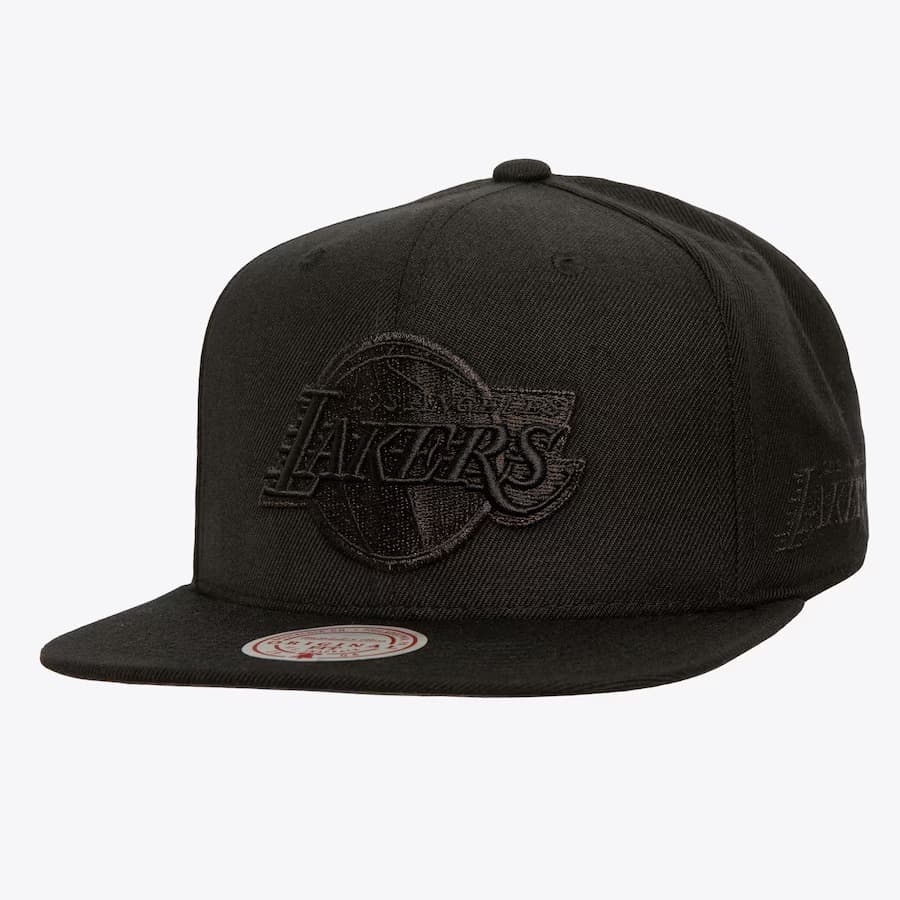 Бейсболка Mitchell & Ness Black Los Angeles Lakers Pearl Snapback Hat