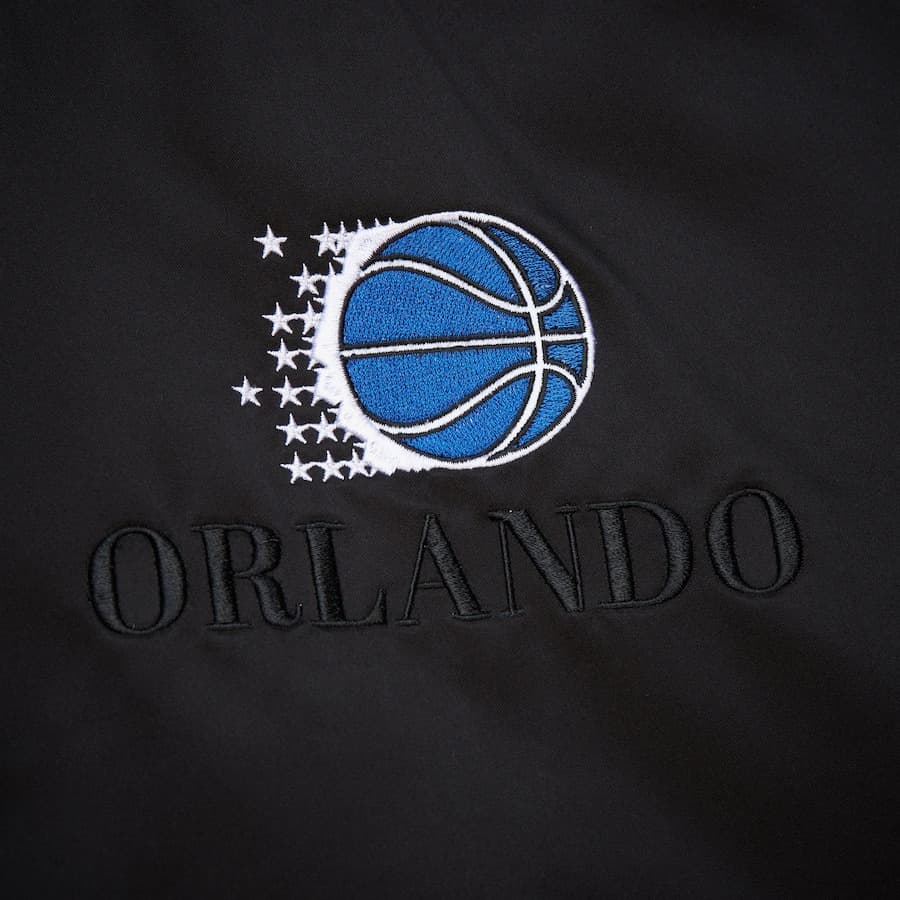 Бомбер Mitchell & Ness Black Orlando Magic Team OG 3.0 Satin Full Snap Jacket