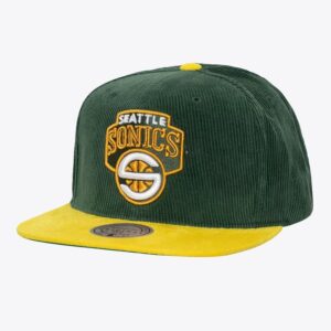Mitchell-Ness-Green-Gold-Seattle-Supersonics-Hardwood-Classics-Sueduroy-Snapback-Hat-300x300