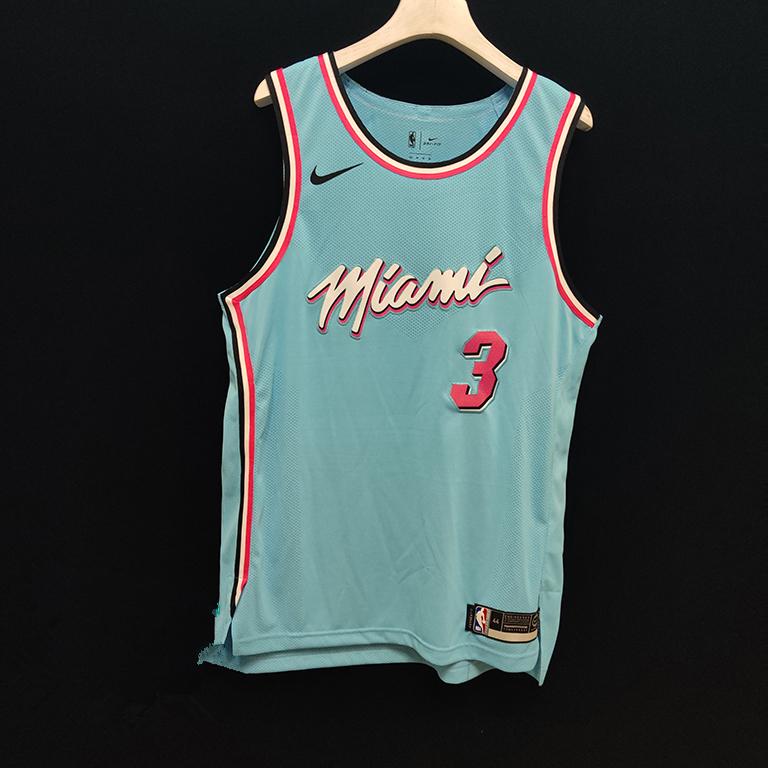 Баскетбольная джерси 2019-20 Dwyane Wade Miami Heat Nike Authentic Jersey Blue City Edition