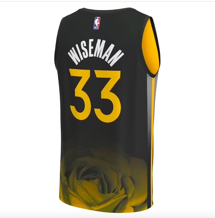 Баскетбольная джерси 2022-23 Golden State Warriors #33 James Wiseman Fastbreak City Black Jersey