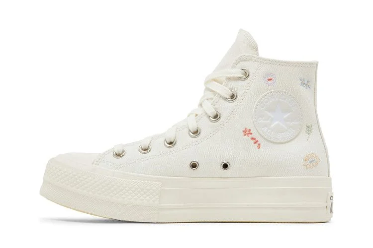 Кроссовки Converse Wmns Chuck Taylor All Star Lift Platform 'Embroidered Floral - Egret'
