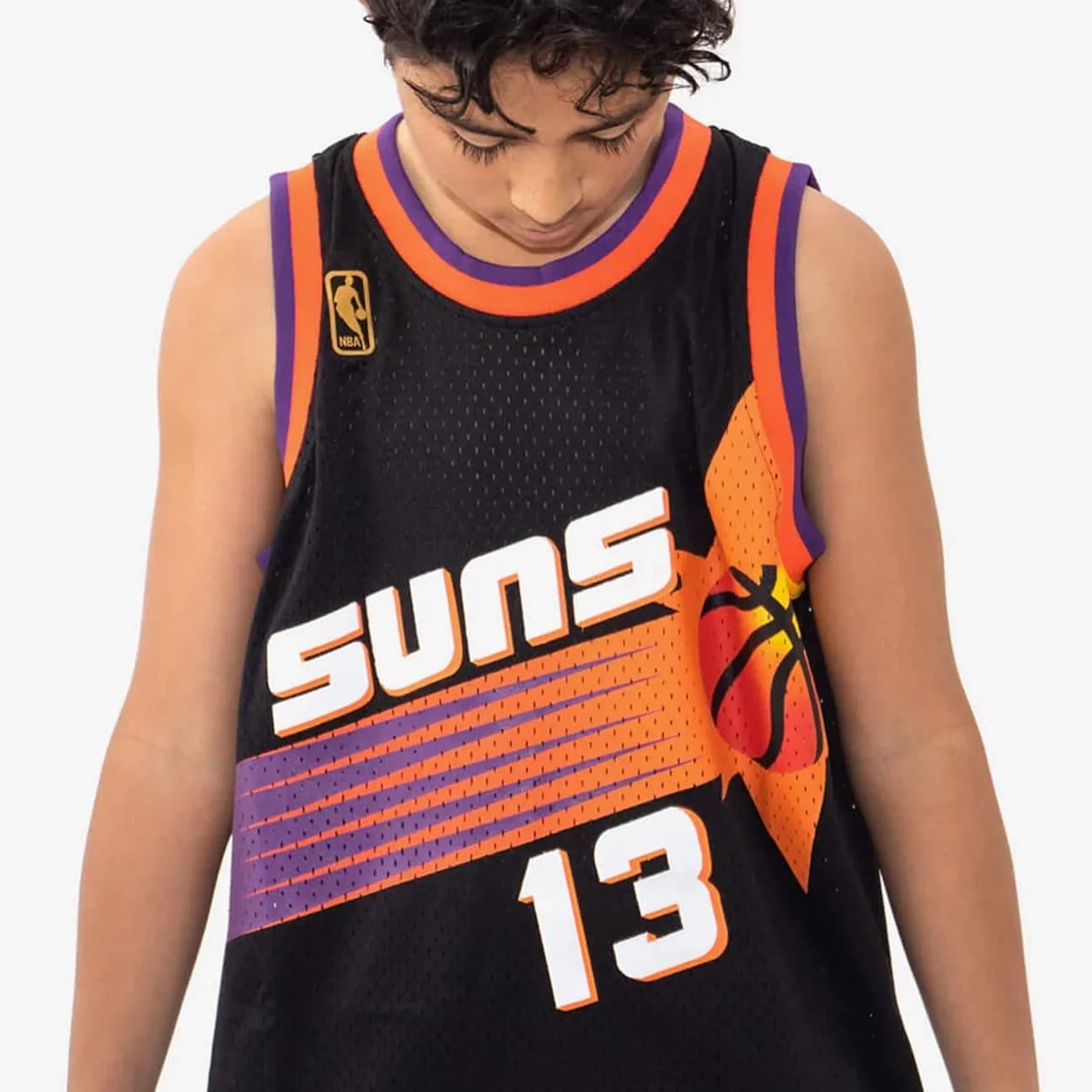 1996-97-Phoenix-Suns-Steve-Nash-13-Youth-Swingman-Hardwood-Classics-Black-Jersey-5