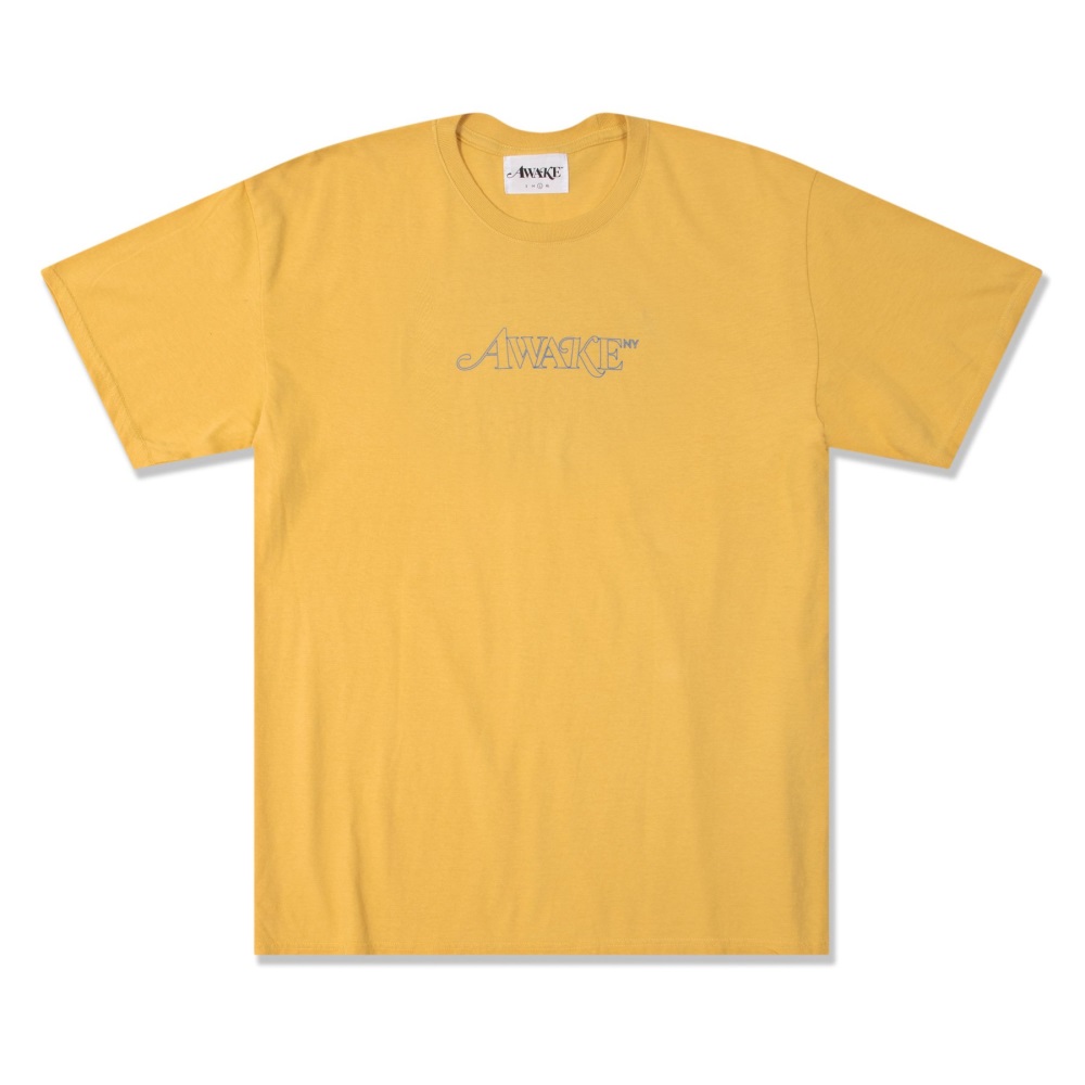 Футболка Awake Classic Outline Logo T-shirt Mustard
