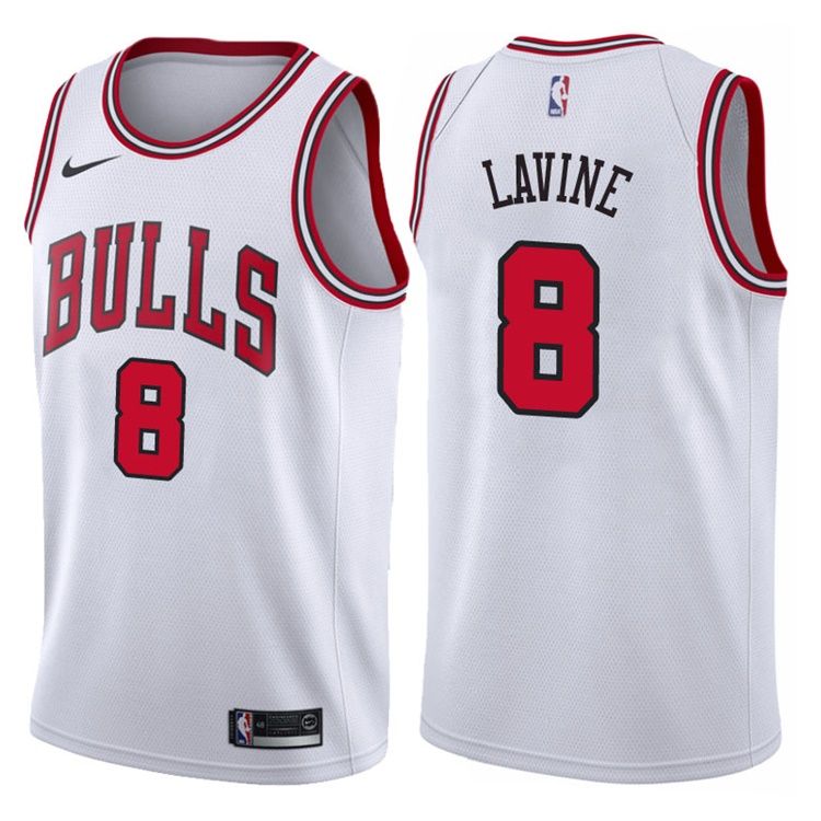 Баскетбольная джерси 2017-18 Zach LaVine Chicago Bulls #8 Association White