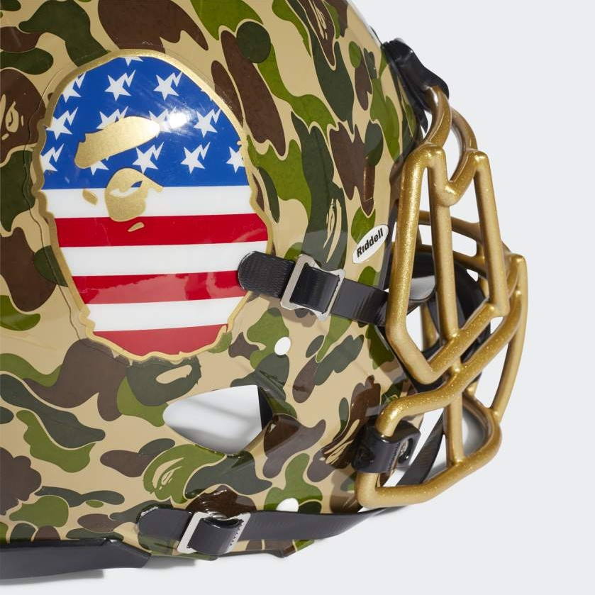 Шлем BAPE x adidas Riddell Helmet Green