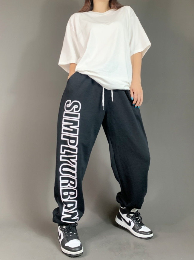 Спортивные брюки 2021 Urban Hip-hop Style Sweatpants Black