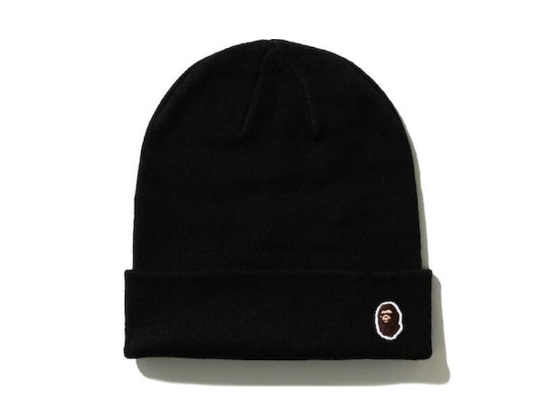 Шапка BAPE Ape Head One Point Knit Cap (FW20) Black