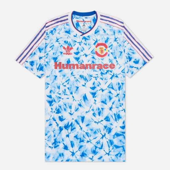 Футболка adidas Manchester United Human Race Jersey White/Bold Blue