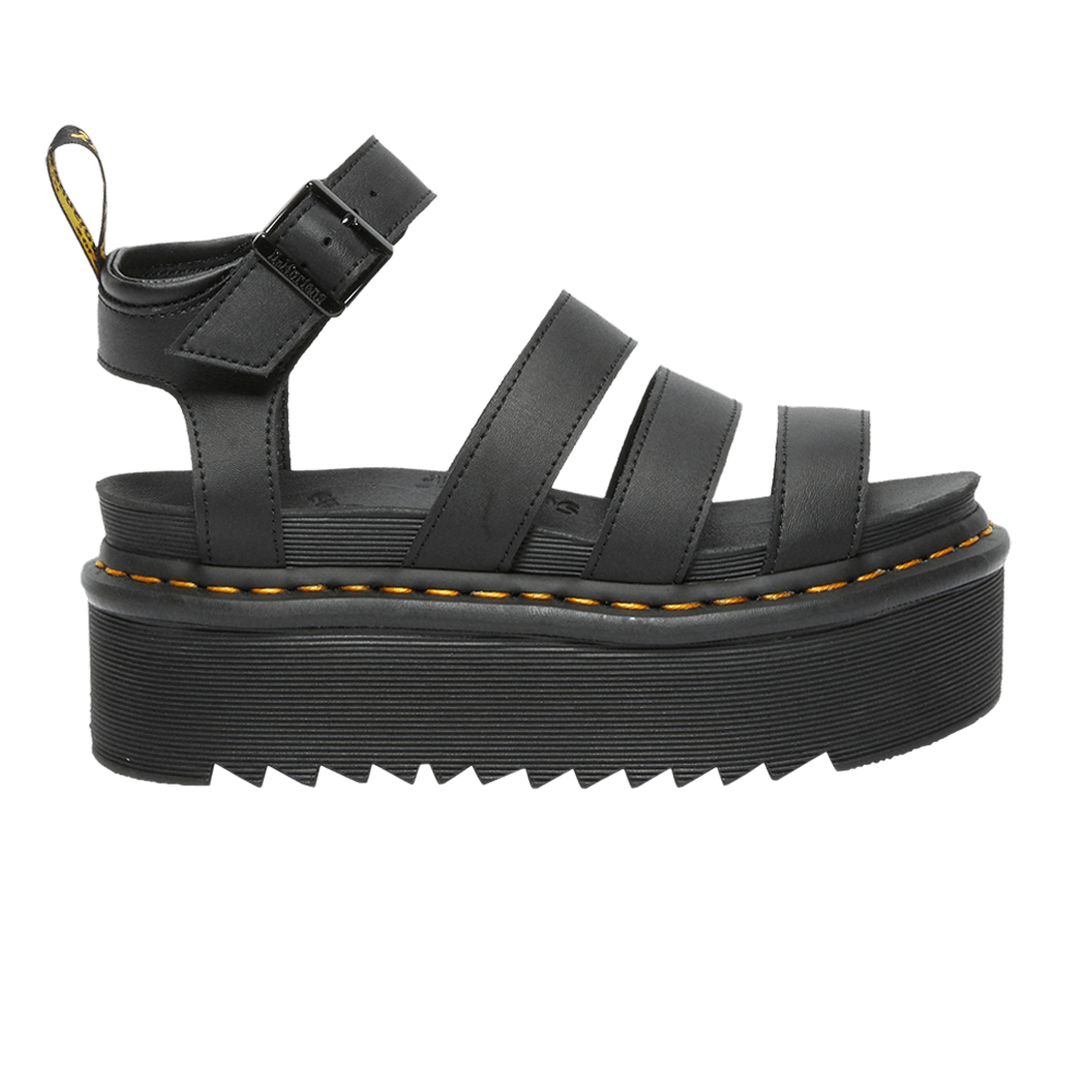 Dr. Martens Wmns Blaire Hydro Leather Platform Strap Sandal 'Black'