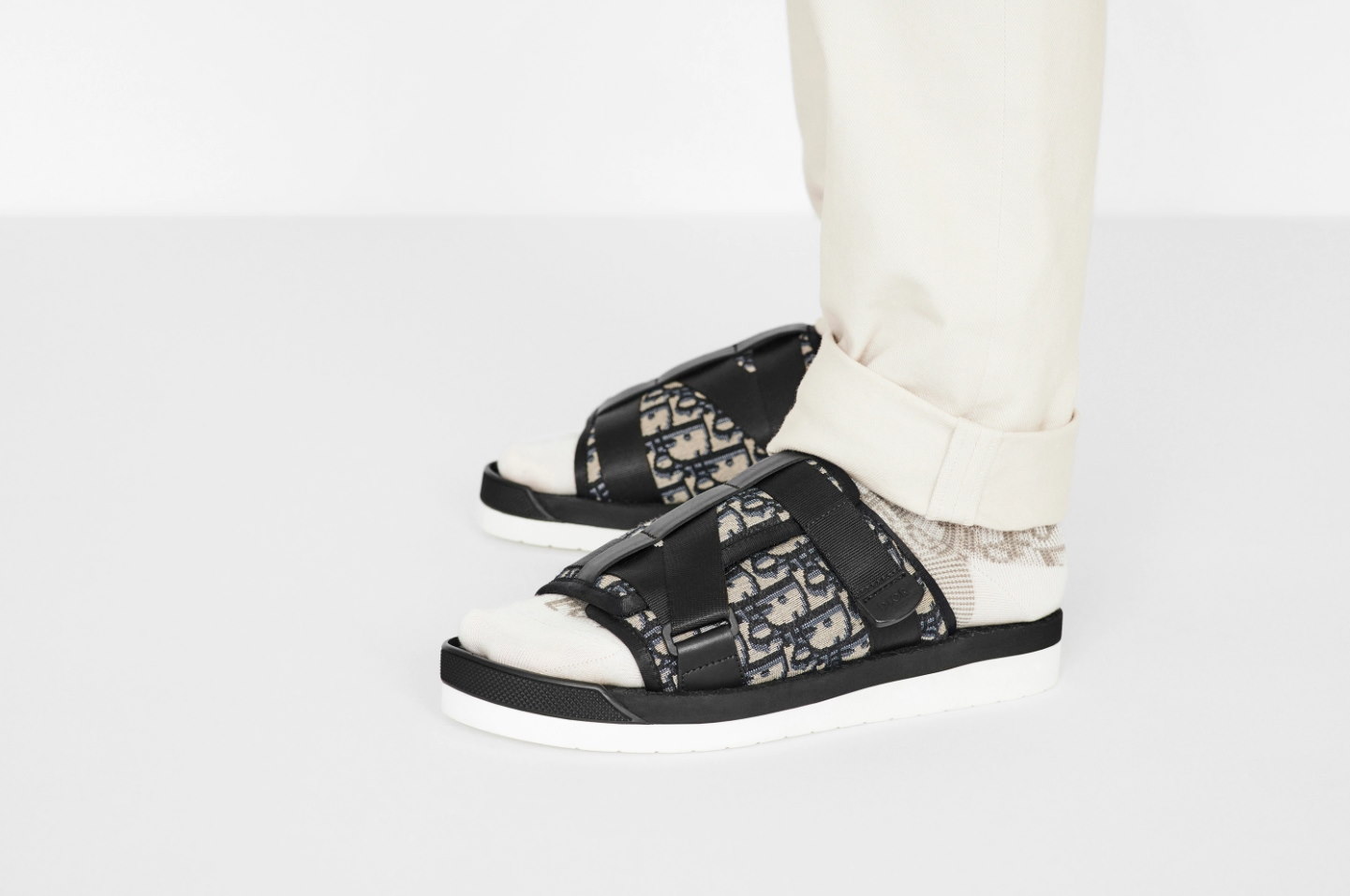 Сандалии Dior Alpha Sandal Dior Oblique - Beige Black