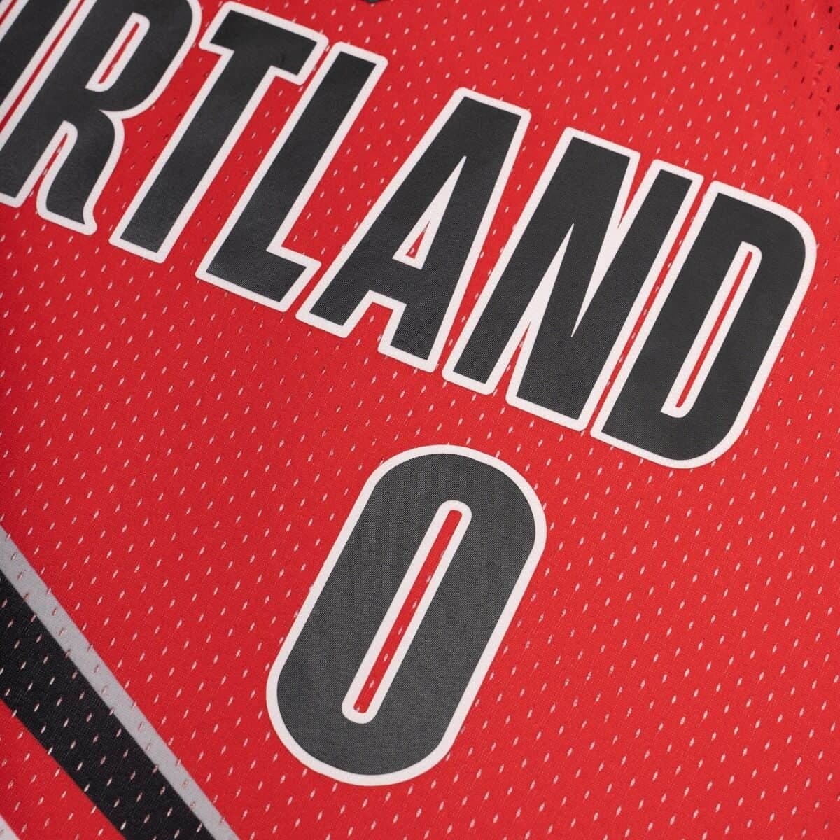 Баскетбольная джерси 2012-13 Portland Trail Blazers Damian Lillard #0 Swingman Hardwood Classics Red Jersey