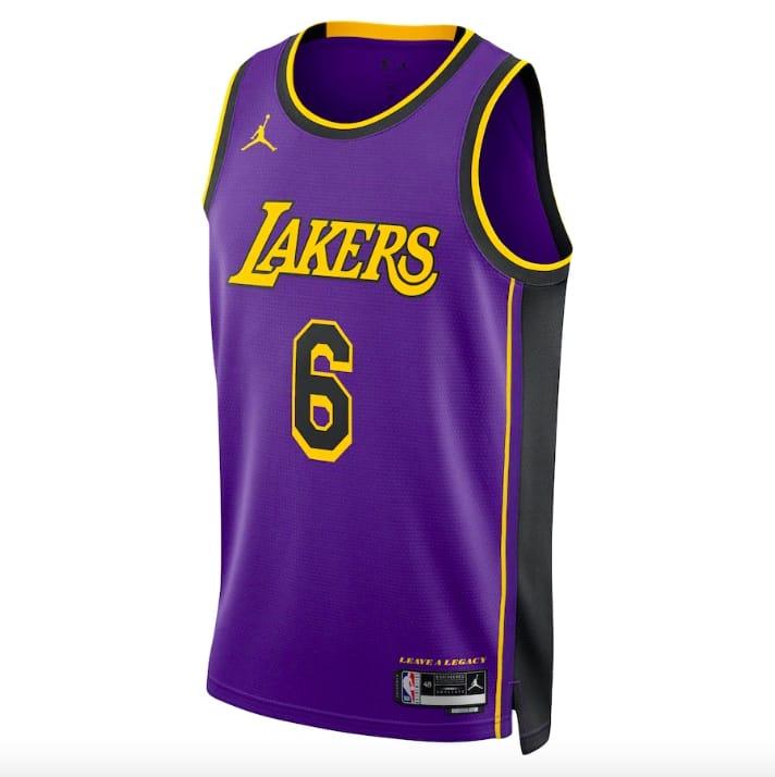 Баскетбольная джерси 2022-23 LA Lakers #6 LeBron James Swingman Statement Purple Jersey