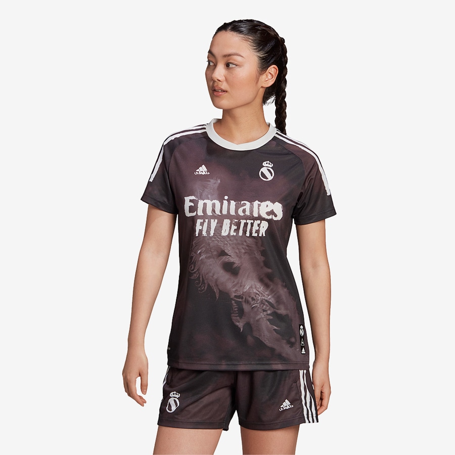 Футболка adidas Real Madrid Human Race Womens Jersey Black/White