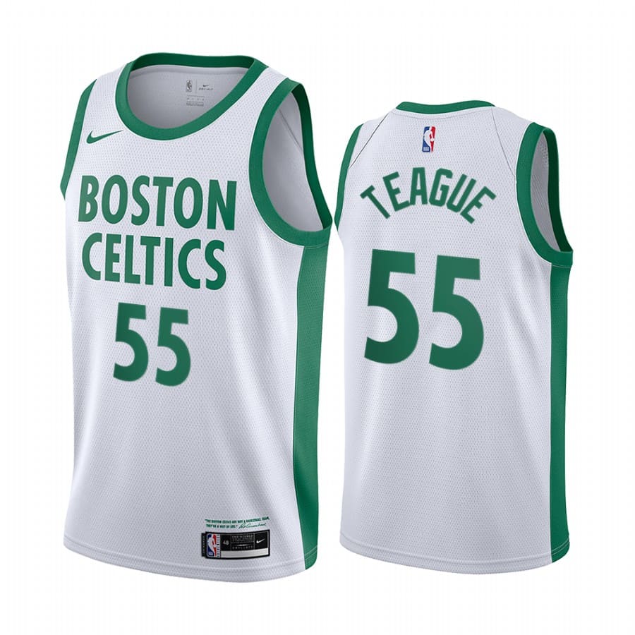 Баскетбольная джерси 2020-21 Boston Celtics #55 Jeff Teague City Edition White Swingman Jersey