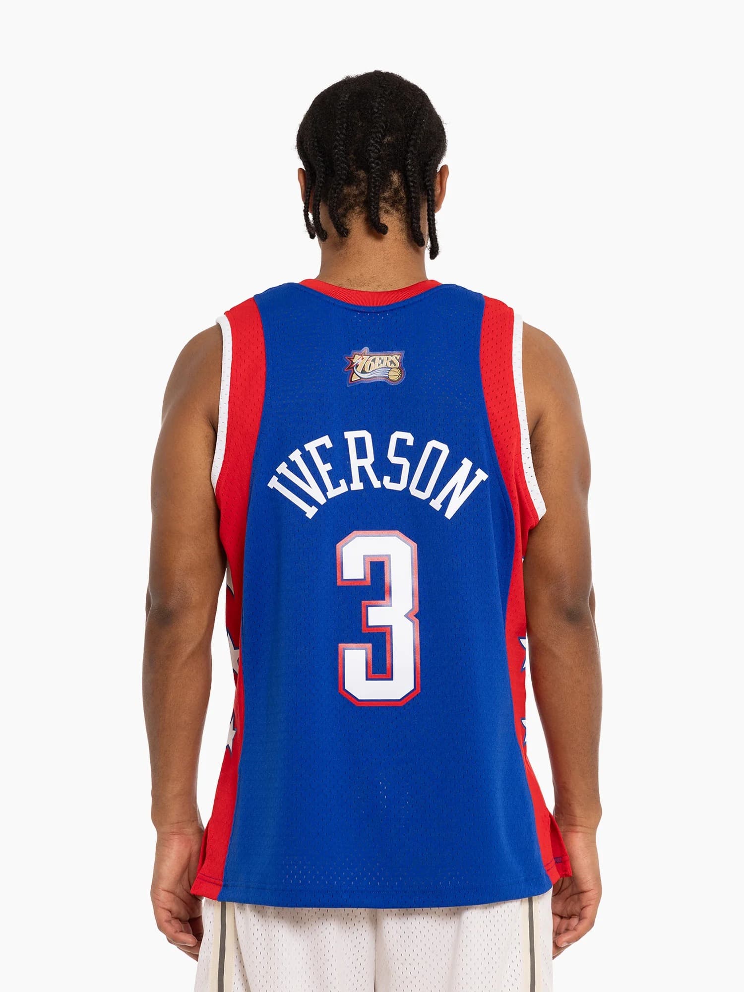 Баскетбольная джерси 2004 All Star Game Allen Iverson #3 Hardwood Classics Throwback NBA Swingman Blue Jersey