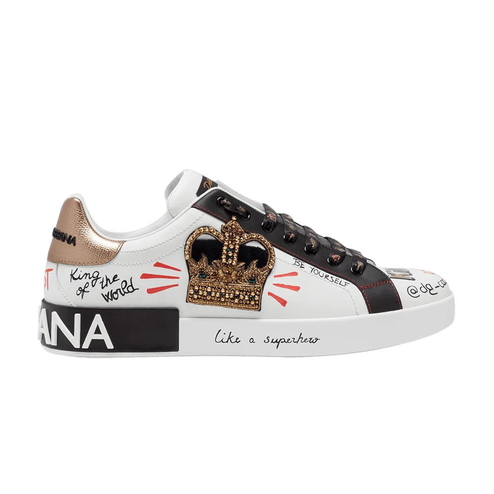 Krossovki-Dolce-Gabbana-Portofino-Printed-Crown-Embroidery-Patch-White