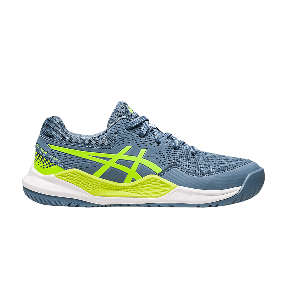 Кроссовки ASICS Gel Resolution 9 GS 'Steel Blue Hazard Green'