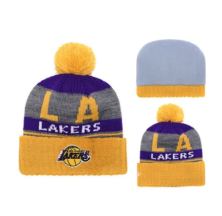 2019-Los-Angeles-Lakers-Yellow-Grey-Hat