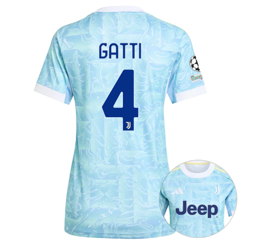 Женское футбольное джерси JUVENTUS away jersey 25/26 GATTI 4