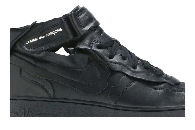Кроссовки Comme des Garçons x Nike Air Force 1 Mid 'Triple Black'