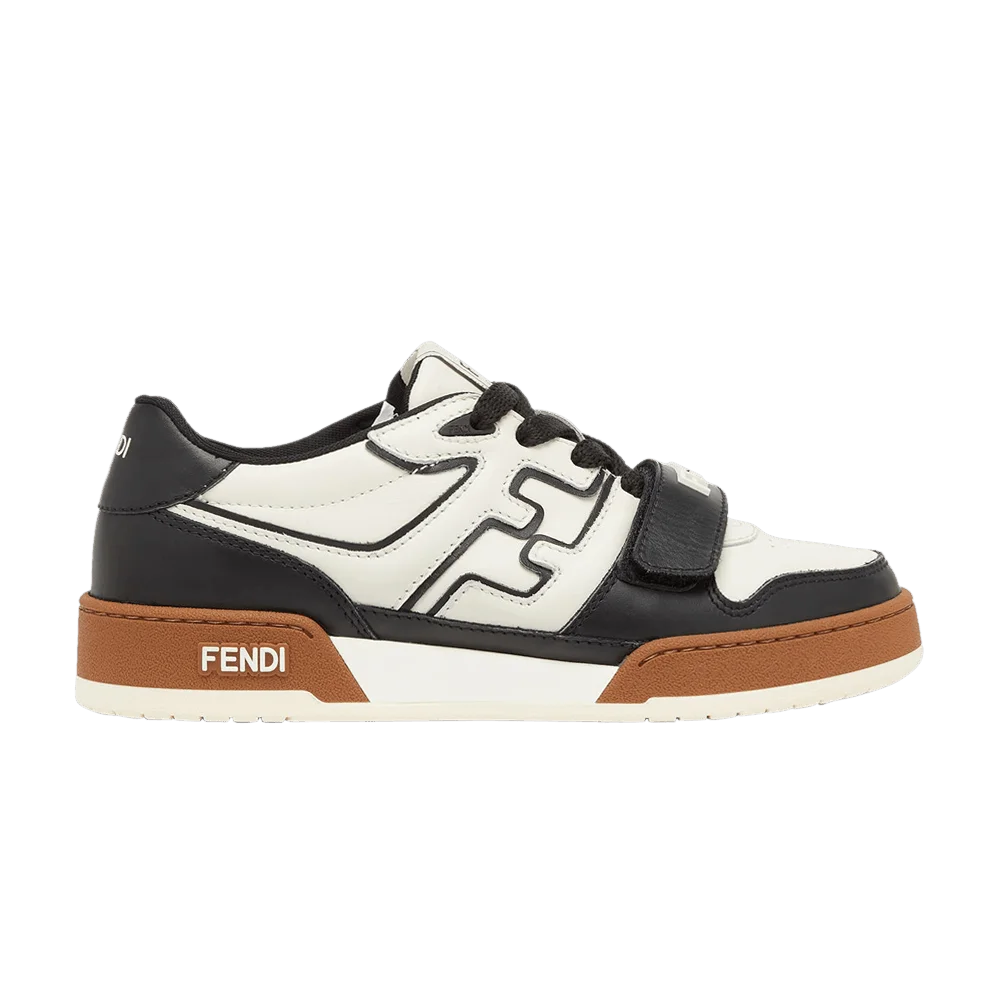 Krossovki-Fendi-Wmns-Match-White-Black-Brown
