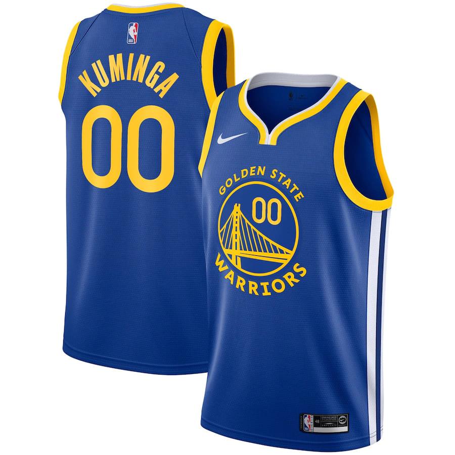 Баскетбольная джерси 2021-22 Golden State Warriors #00 Jonathan Kuminga  Swingman Jersey – Royal Icon Edition