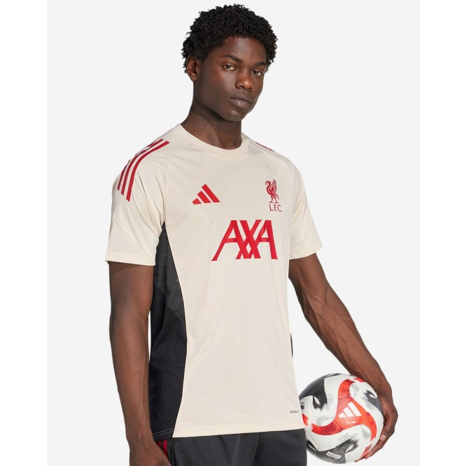 Тренировочное футбольное джерси Liverpool FC adidas Mens 25/26 Domestic Short Sleeve Top White
