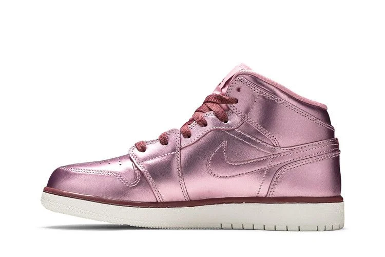 Кроссовки Air Jordan 1 Mid SE GS 'Pink Rose'