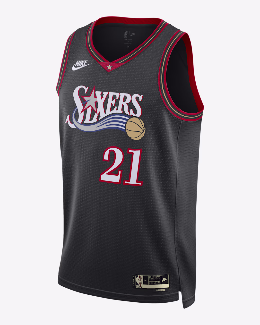 Баскетбольное джерси Nike NBA Joel Embiid Philadelphia 76ers 25-26 Hardwood Classics Swingman