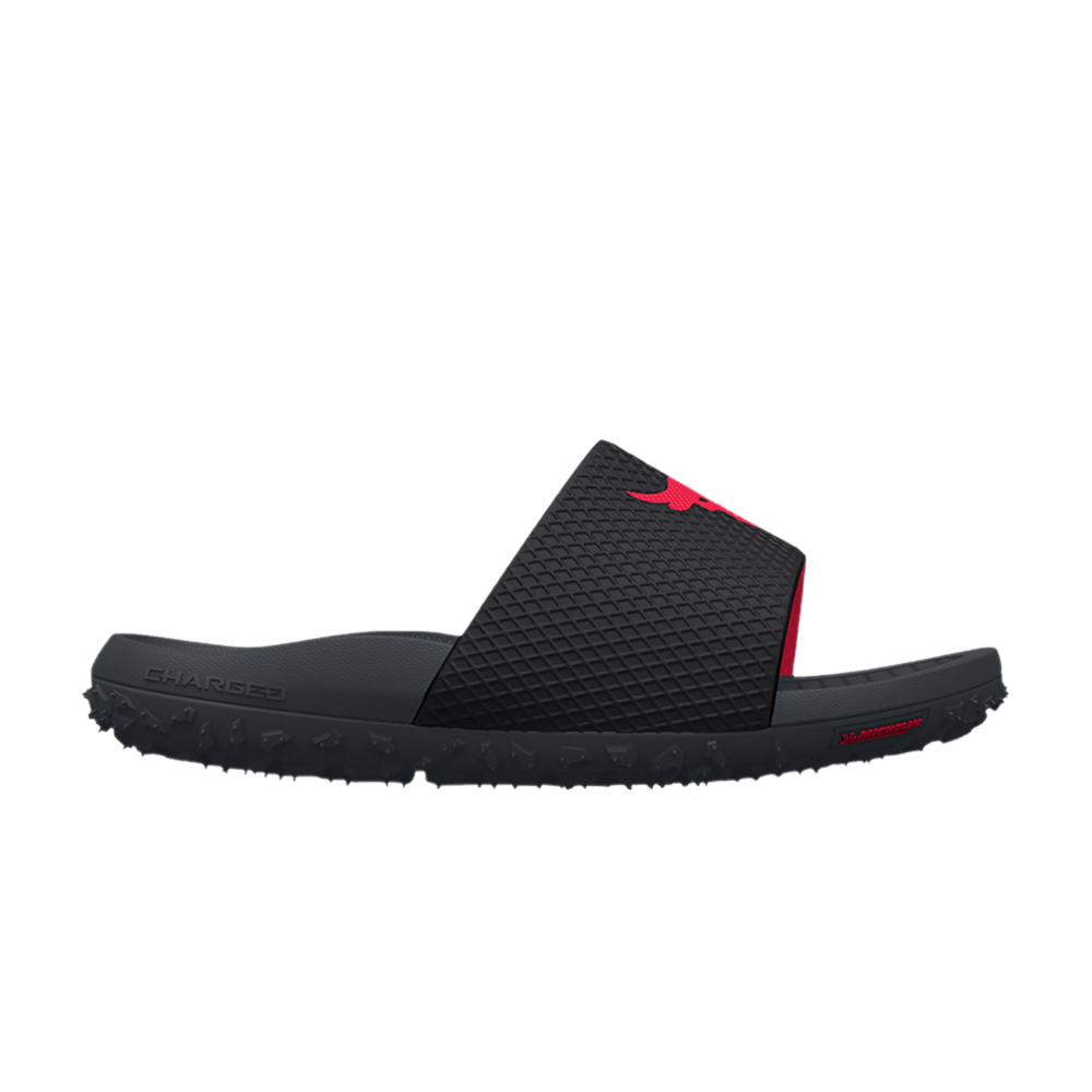 Кроссовки Under Armour Project Rock Slide 'Ultimate Black Stealth Grey'