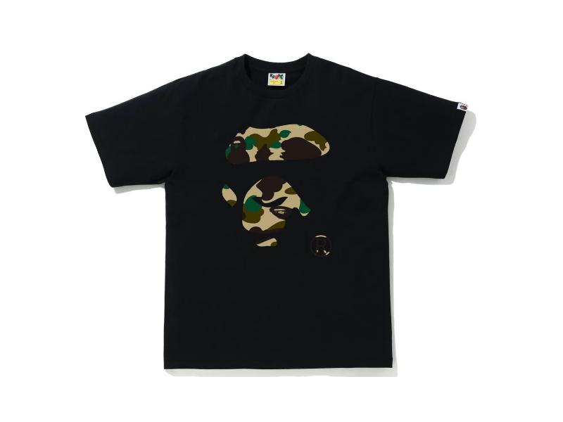 Футболка BAPE 1st Camo Ape Face Tee Black/Yellow