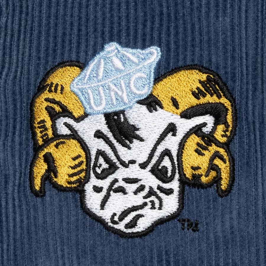 Бейсболка Mitchell & Ness Navy Carolina Blue North Carolina Tar Heels Vintage Sueduroy Snapback Hat
