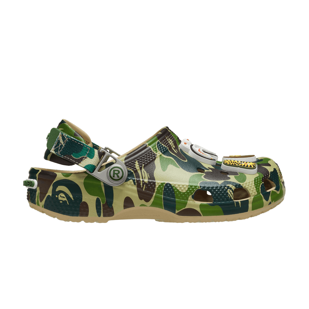 Кроссовки Crocs BAPE x Classic Clog Kids 'ABC Camo - Green'