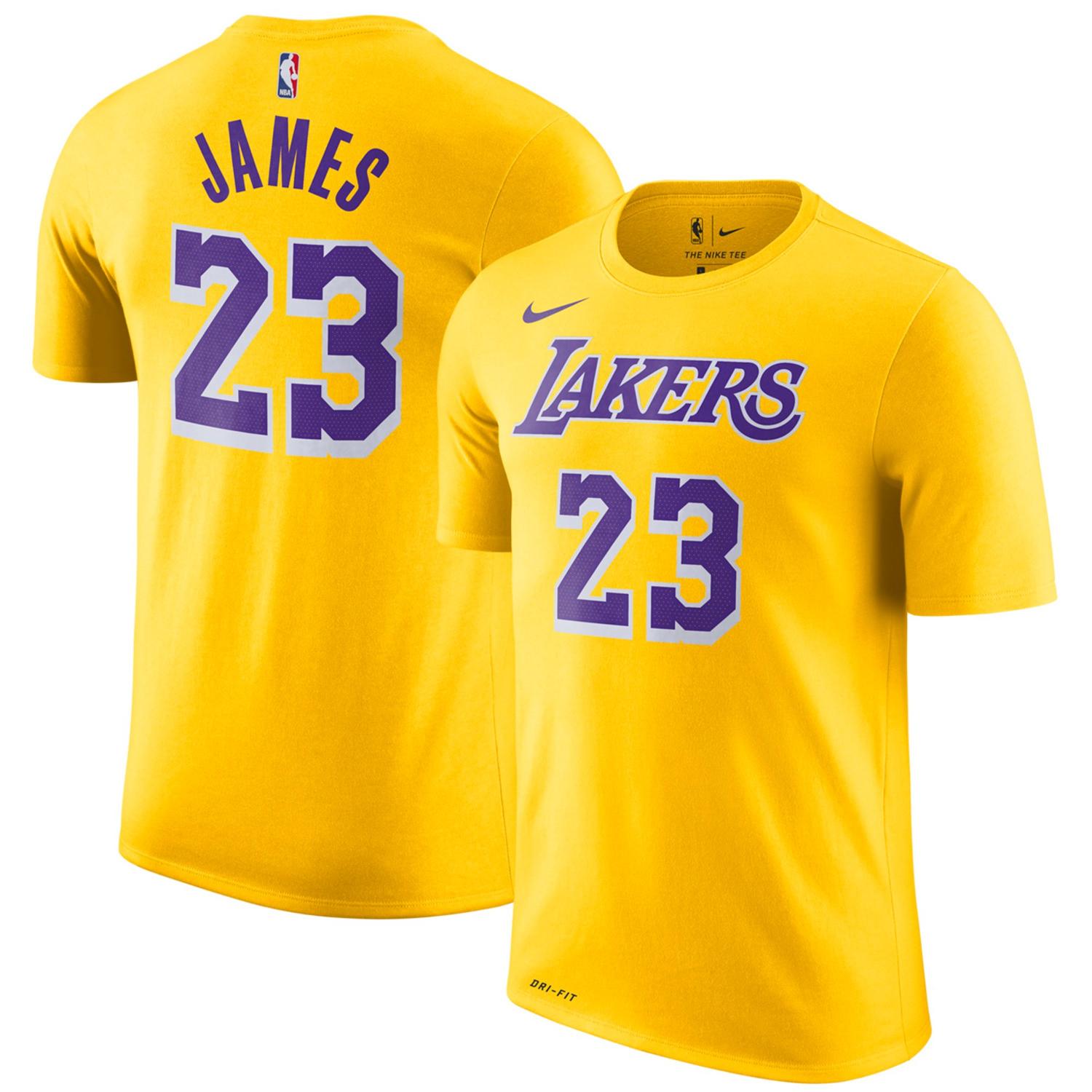 Футболка 2018-19 LeBron James Lakers Gold Icon Tee