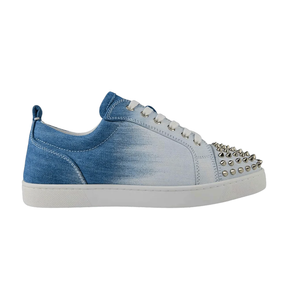Krossovki-Christian-Louboutin-Louis-Junior-Spikes-Flat-Blue-White