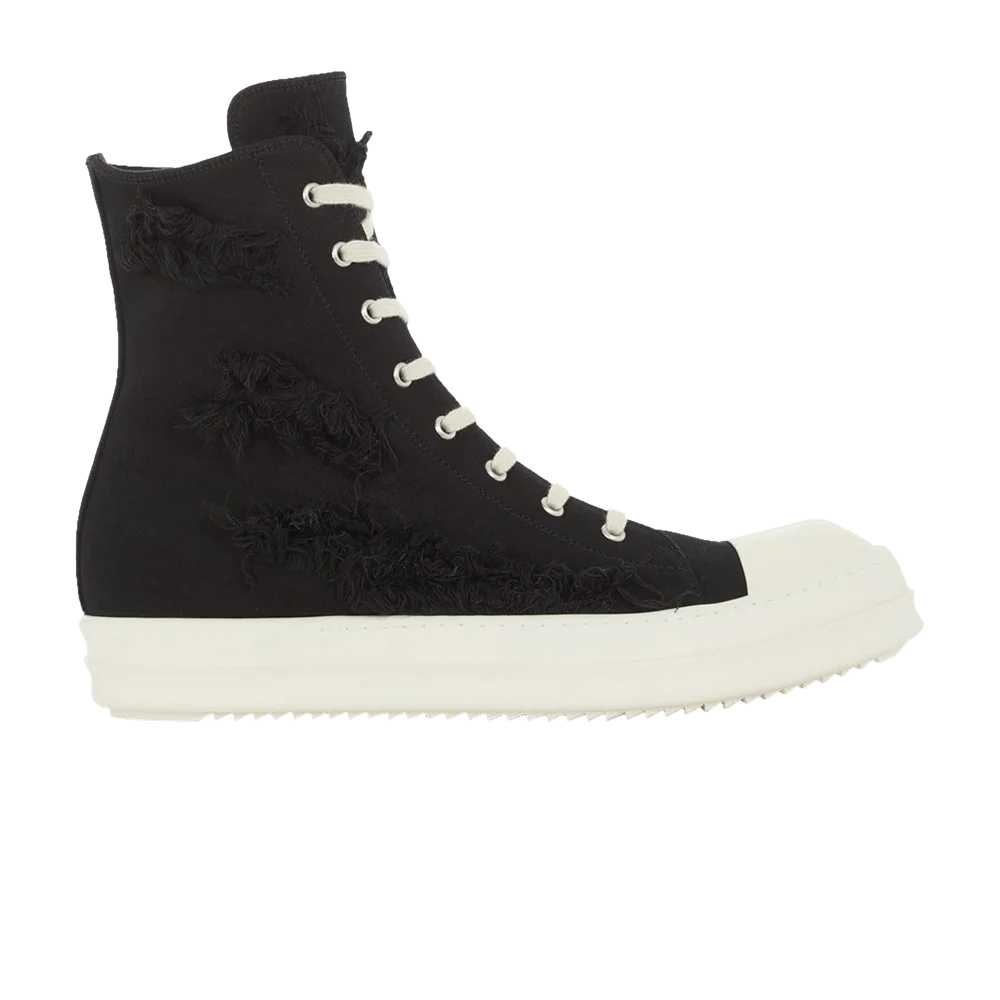Кроссовки Rick Owens DRKSHDW Fogachine Slashed Stretch Denim High 'Black Milk'