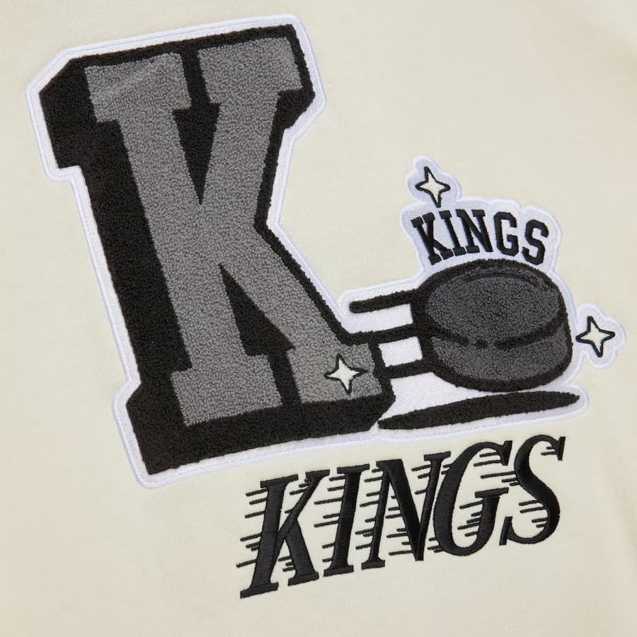 Худи Mitchell & Ness Cream Los Angeles Kings Sswagger Fleece Pullover Hoodie