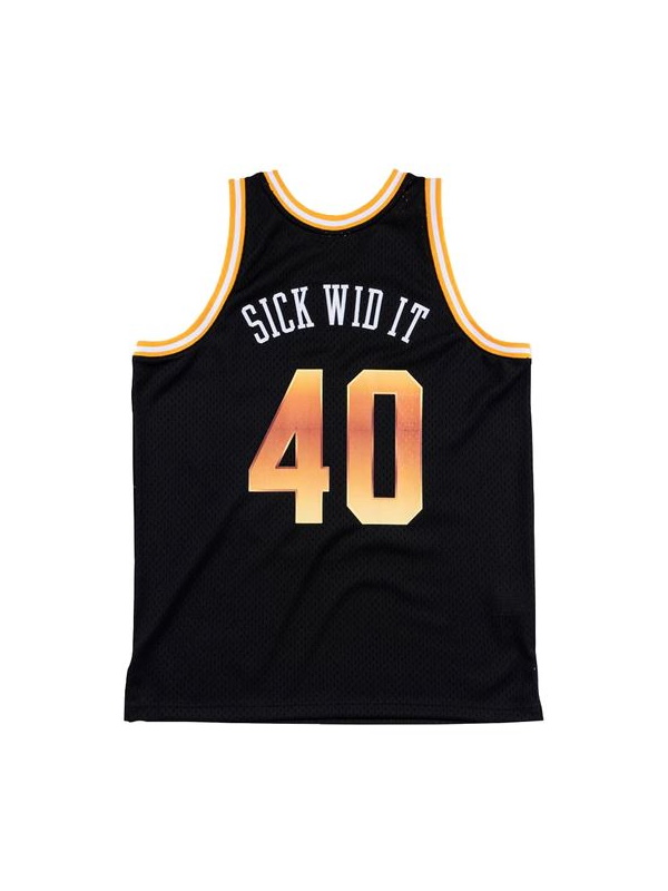 Баскетбольная джерси Mitchell & Ness x E-40 x Golden State Warriors Swingman Jersey Black